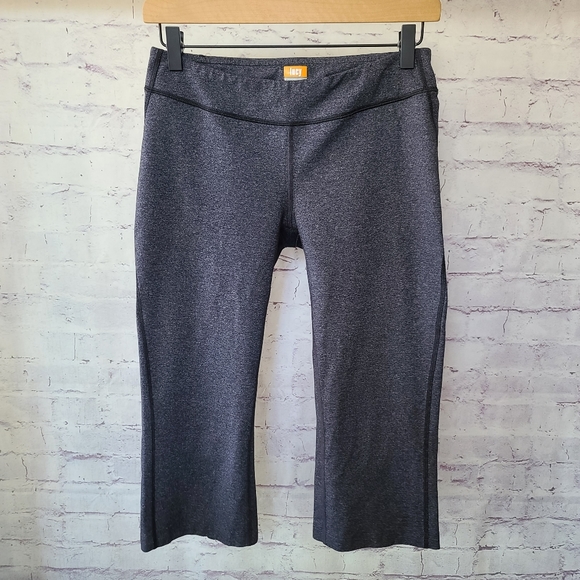Lucy PowerMax Charcoal Crop Leggings Split Hem Medium - Picture 1 of 9